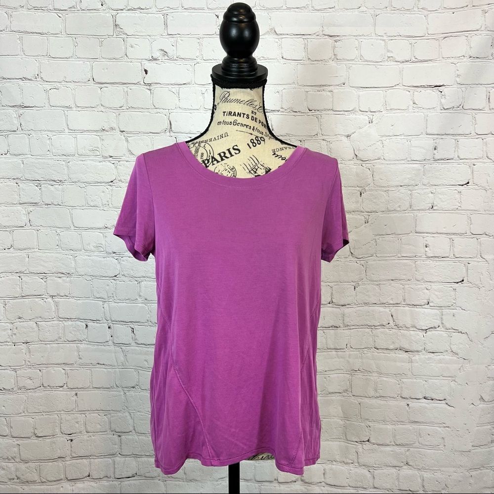Rachel Rachel Roy Criss Cross T-shirt size small purple